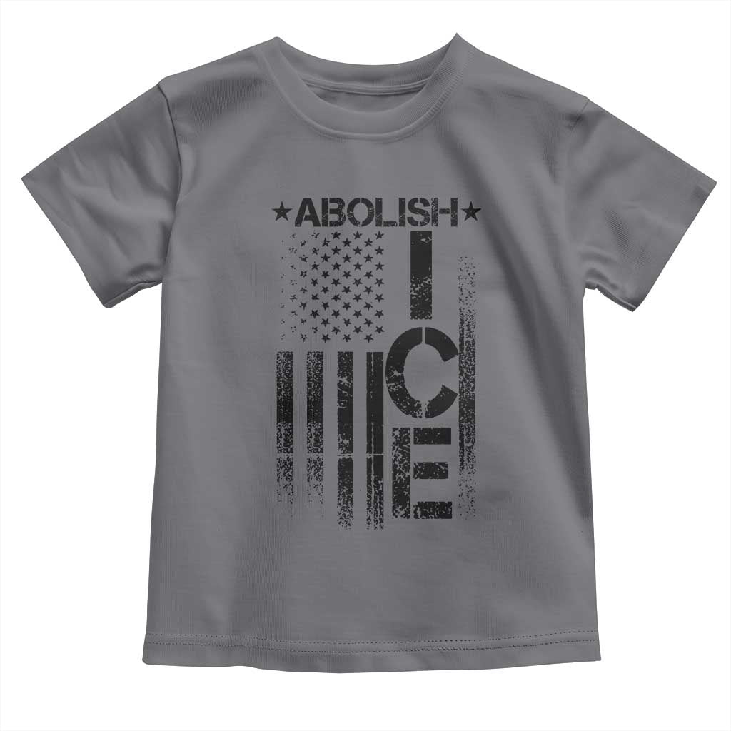 Abolish ICE Toddler T Shirt Vintage American Flag TS10 Charcoal Print Your Wear