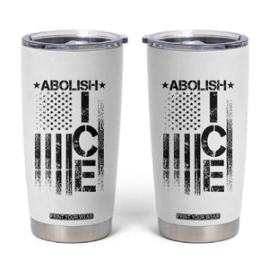 Abolish ICE Tumbler Cup Vintage American Flag TS10 White Print Your Wear