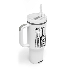 Abolish ICE Tumbler With Handle Vintage American Flag TS10 Print Your Wear