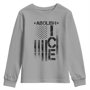 Abolish ICE Youth Sweatshirt Vintage American Flag TS10 Sport Gray Print Your Wear