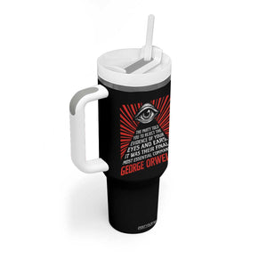 The Party Told You To Reject The Evidence Of Your Eyes Tumbler With Handle Protest Inequality George Orwell TS10 Print Your Wear