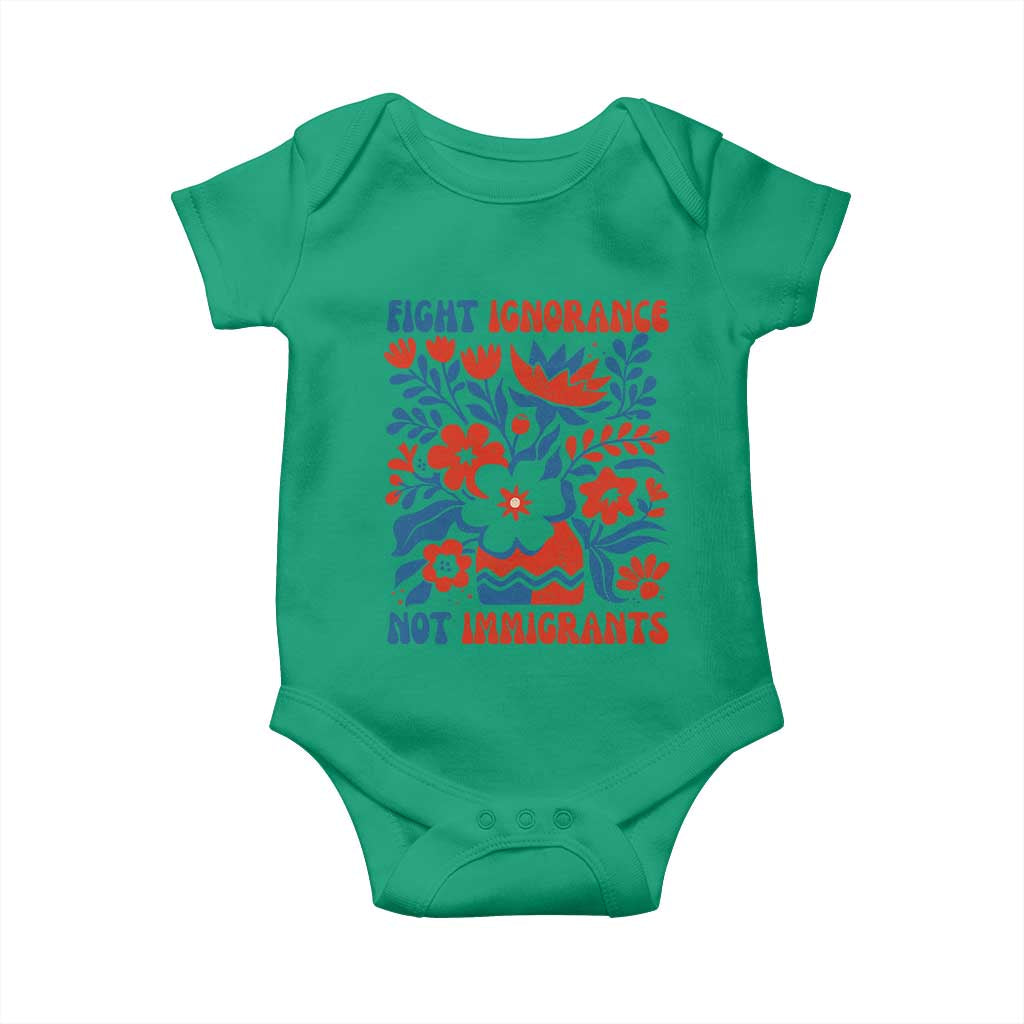 Protest Immigrant Baby Onesie Fight Ignorance Not Immigrants TS10 Irish Green Print Your Wear