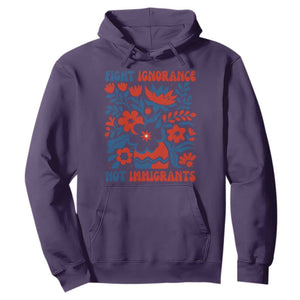Protest Immigrant Hoodie Fight Ignorance Not Immigrants TS10 Purple Print Your Wear