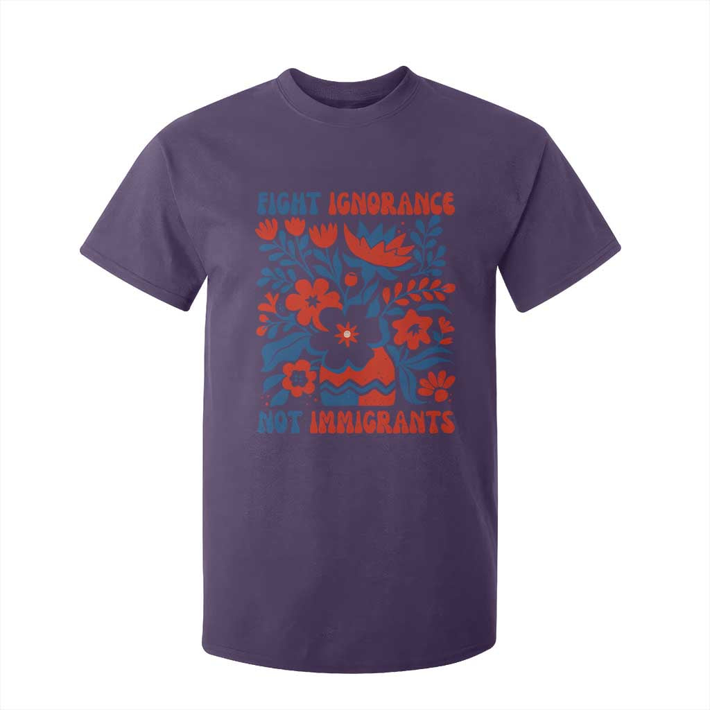 Protest Immigrant T Shirt For Kid Fight Ignorance Not Immigrants TS10 Purple Print Your Wear