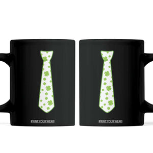 Shamrocks Tie Coffee Mug Kids St Patricks Day Costume Party Humor TS10 Black Print Your Wear