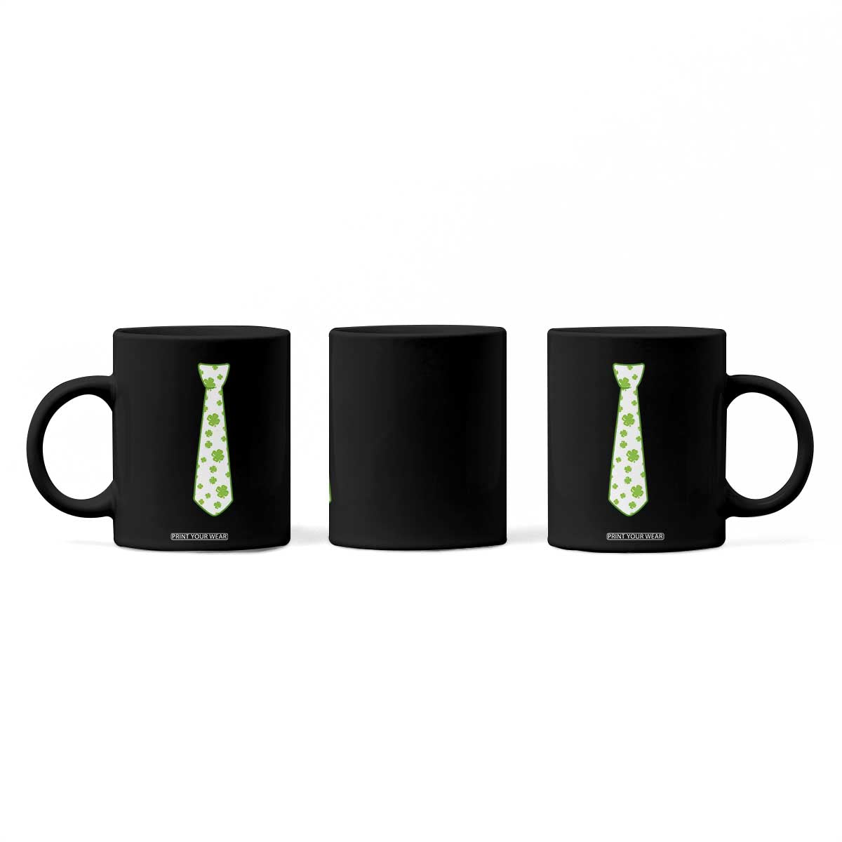 Shamrocks Tie Coffee Mug Kids St Patricks Day Costume Party Humor TS10 Print Your Wear