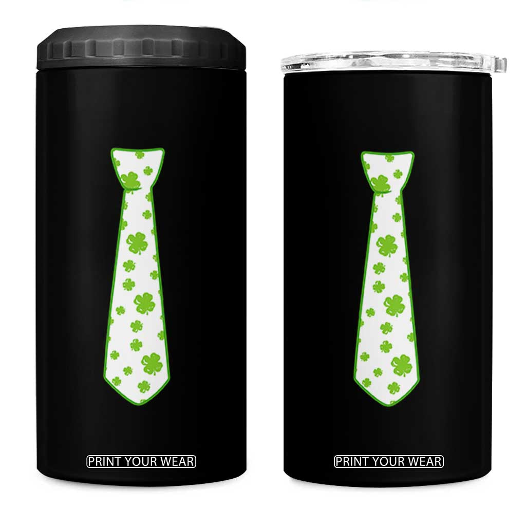 Shamrocks Tie 4 in 1 Can Cooler Tumbler Kids St Patricks Day Costume Party Humor TS10 One Size: 16 oz Black Print Your Wear