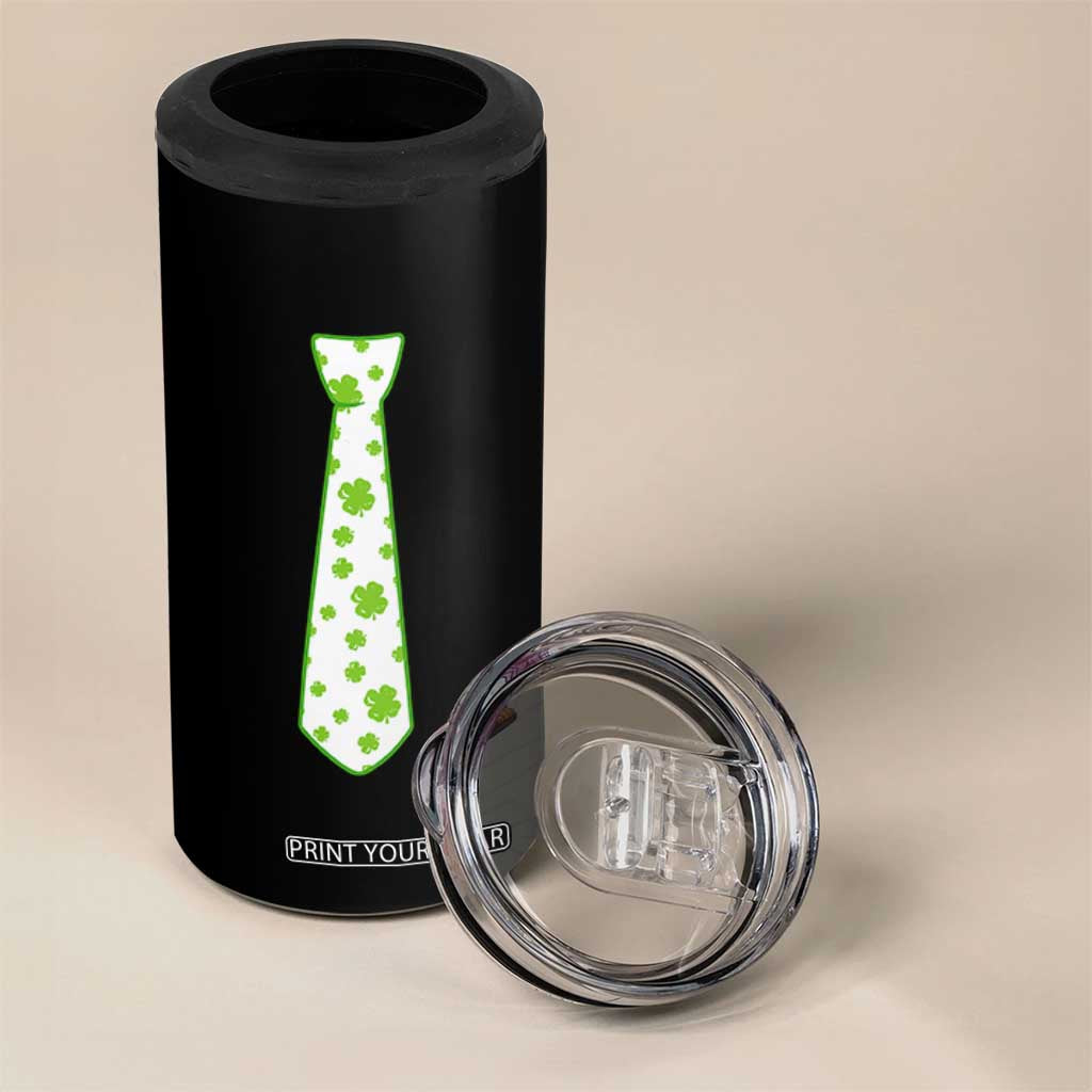 Shamrocks Tie 4 in 1 Can Cooler Tumbler Kids St Patricks Day Costume Party Humor TS10 Print Your Wear