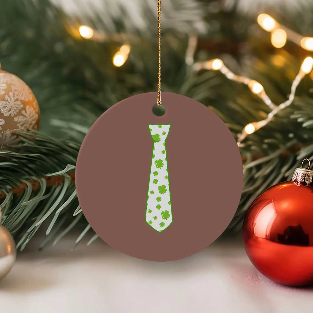 Shamrocks Tie Ceramic Ornament Kids St Patricks Day Costume Party Humor TS10 1pc Mocha Print Your Wear