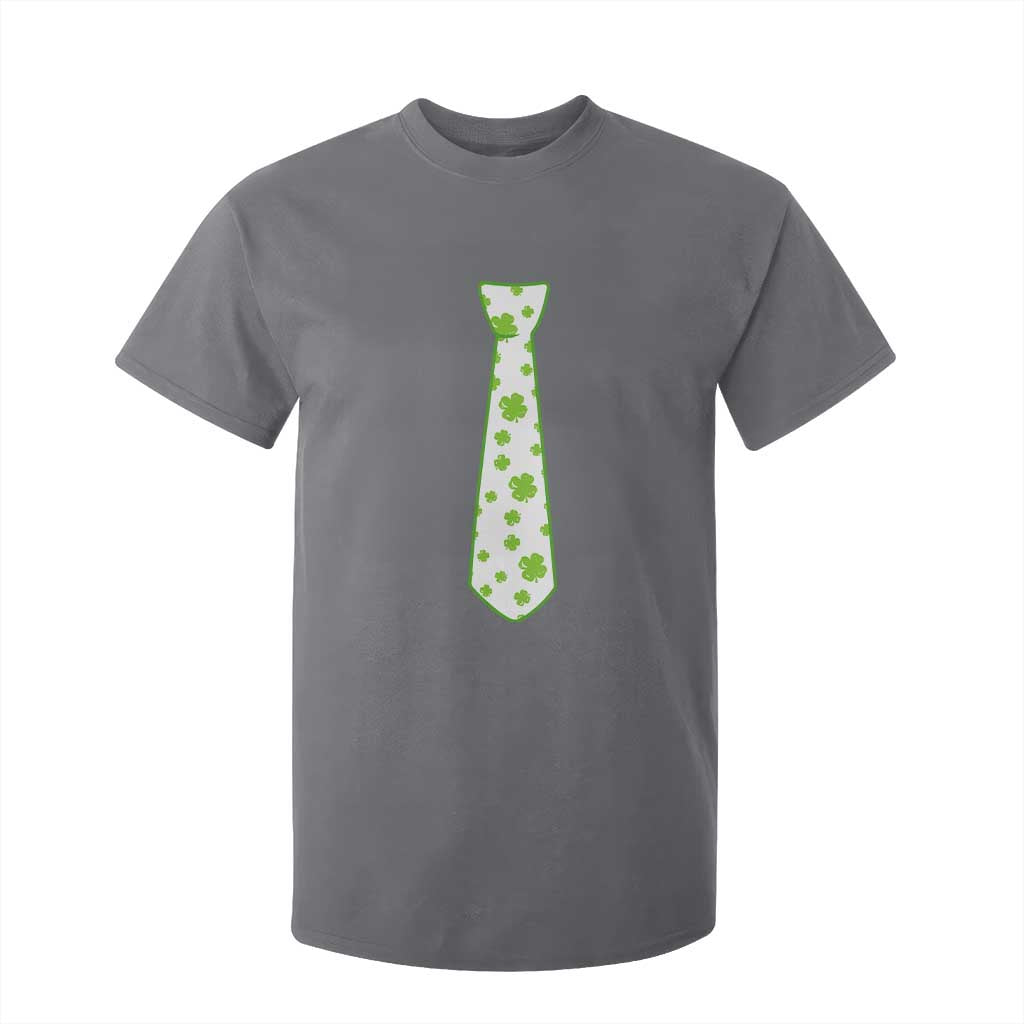 Shamrocks Tie T Shirt For Kid Kids St Patricks Day Costume Party Humor TS10 Charcoal Print Your Wear