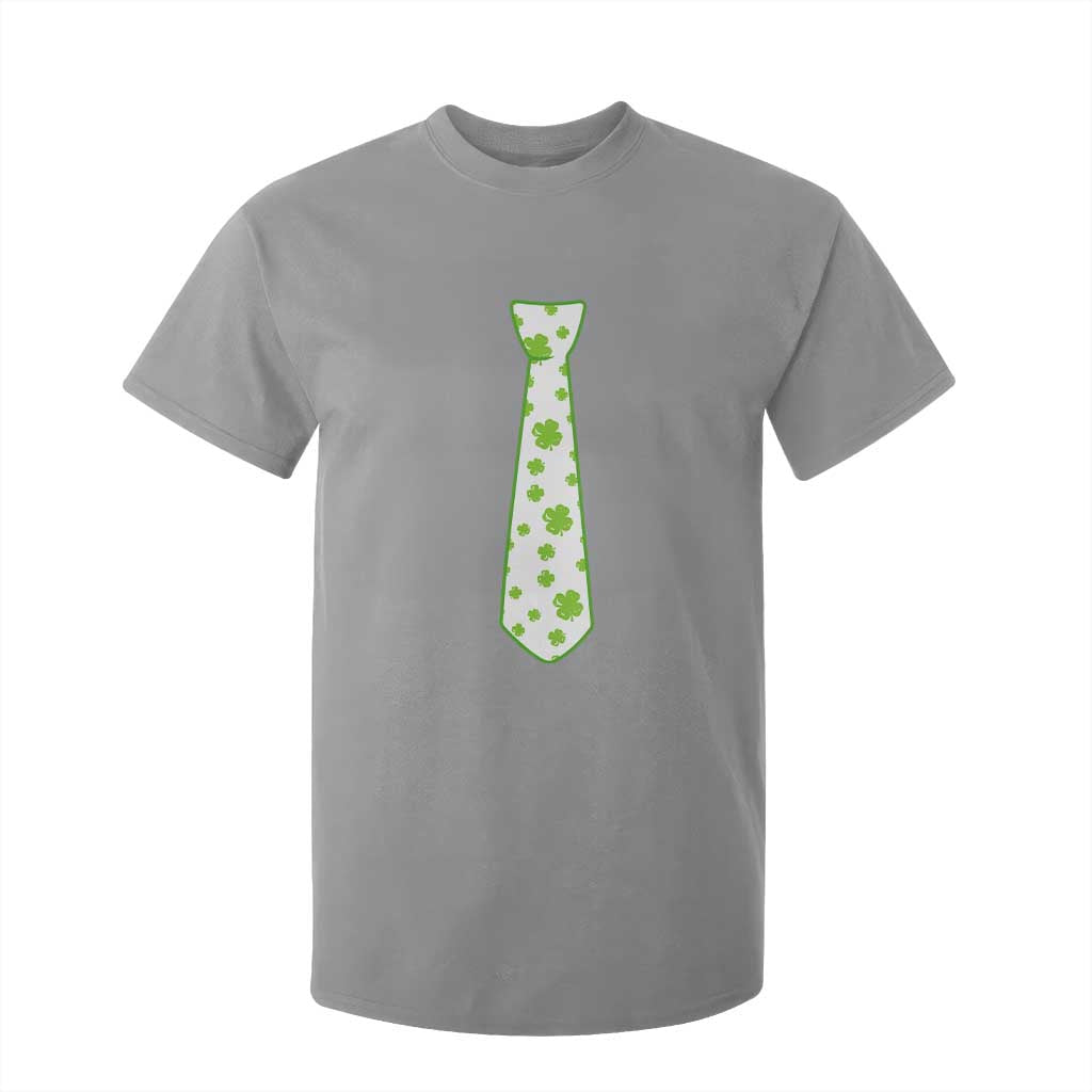 Shamrocks Tie T Shirt For Kid Kids St Patricks Day Costume Party Humor TS10 Sport Gray Print Your Wear