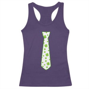 Shamrocks Tie Racerback Tank Top Kids St Patricks Day Costume Party Humor TS10 Purple Print Your Wear