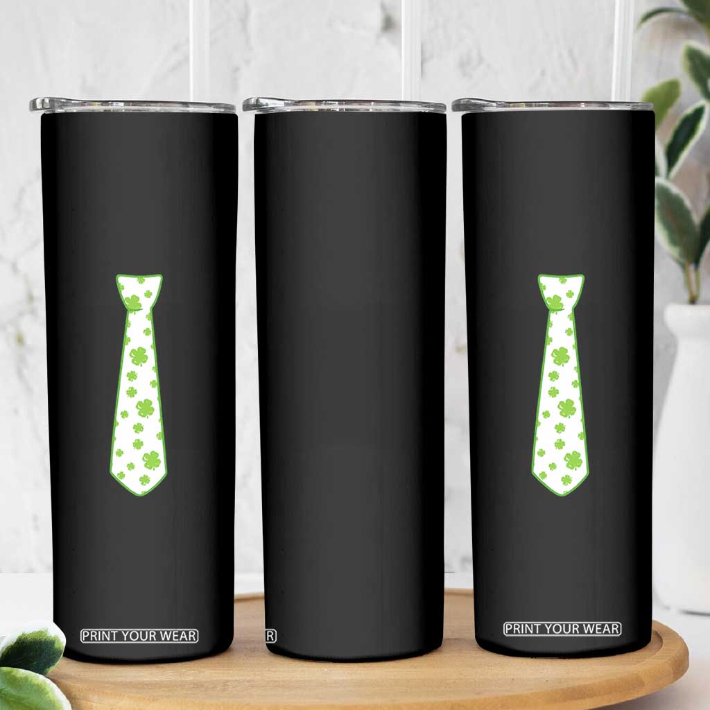 Shamrocks Tie Skinny Tumbler Kids St Patricks Day Costume Party Humor TS10 Print Your Wear