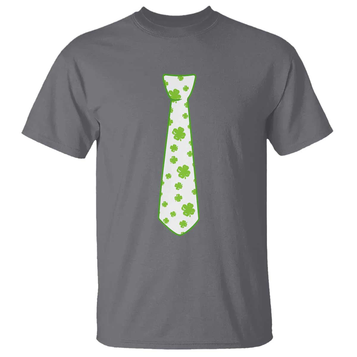 Shamrocks Tie T Shirt Kids St Patricks Day Costume Party Humor TS10 Charcoal Print Your Wear