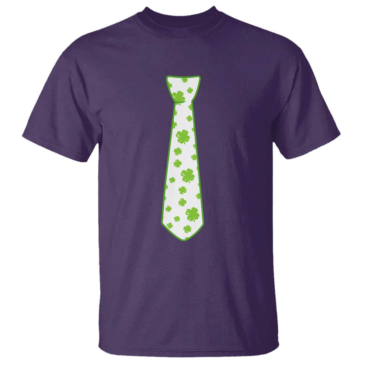 Shamrocks Tie T Shirt Kids St Patricks Day Costume Party Humor TS10 Purple Print Your Wear