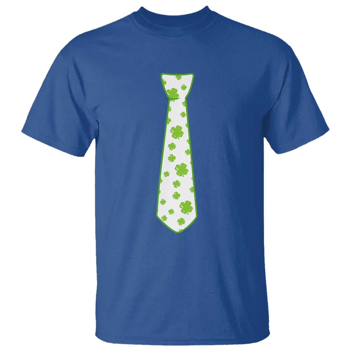 Shamrocks Tie T Shirt Kids St Patricks Day Costume Party Humor TS10 Royal Blue Print Your Wear