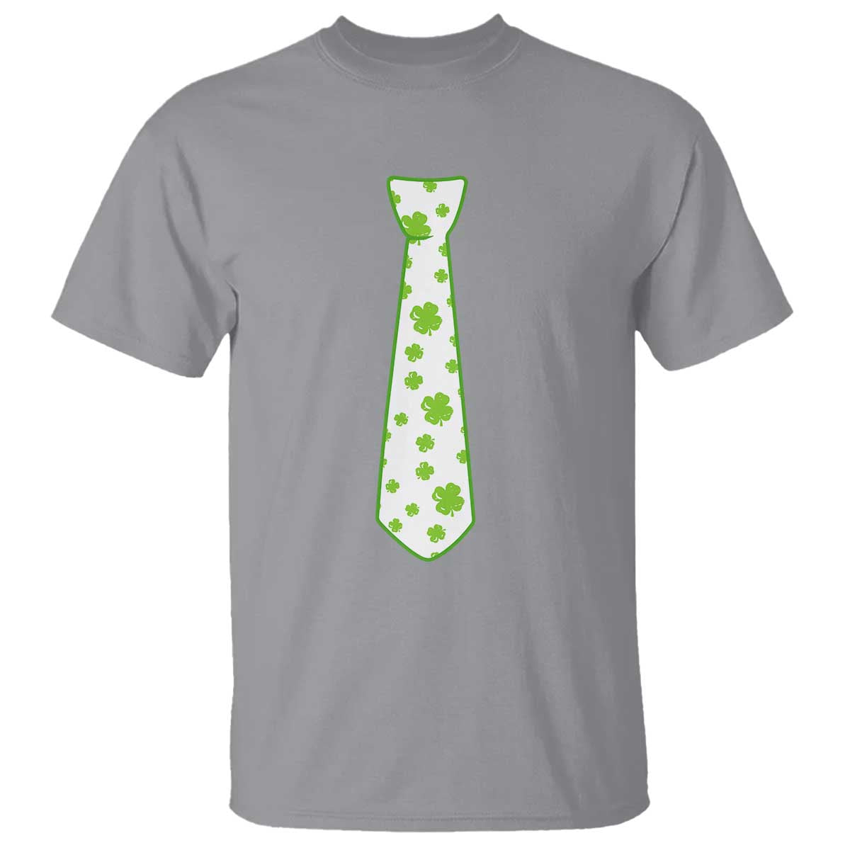 Shamrocks Tie T Shirt Kids St Patricks Day Costume Party Humor TS10 Sport Gray Print Your Wear