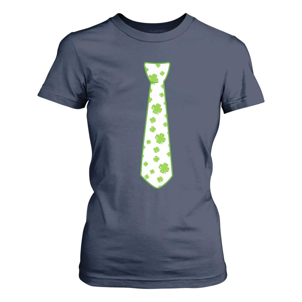 Shamrocks Tie T Shirt For Women Kids St Patricks Day Costume Party Humor TS10 Navy Print Your Wear