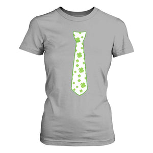 Shamrocks Tie T Shirt For Women Kids St Patricks Day Costume Party Humor TS10 Sport Gray Print Your Wear