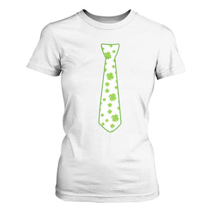 Shamrocks Tie T Shirt For Women Kids St Patricks Day Costume Party Humor TS10 White Print Your Wear