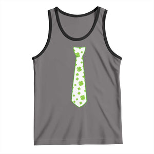 Shamrocks Tie Tank Top Kids St Patricks Day Costume Party Humor TS10 Deep Heather Black Print Your Wear
