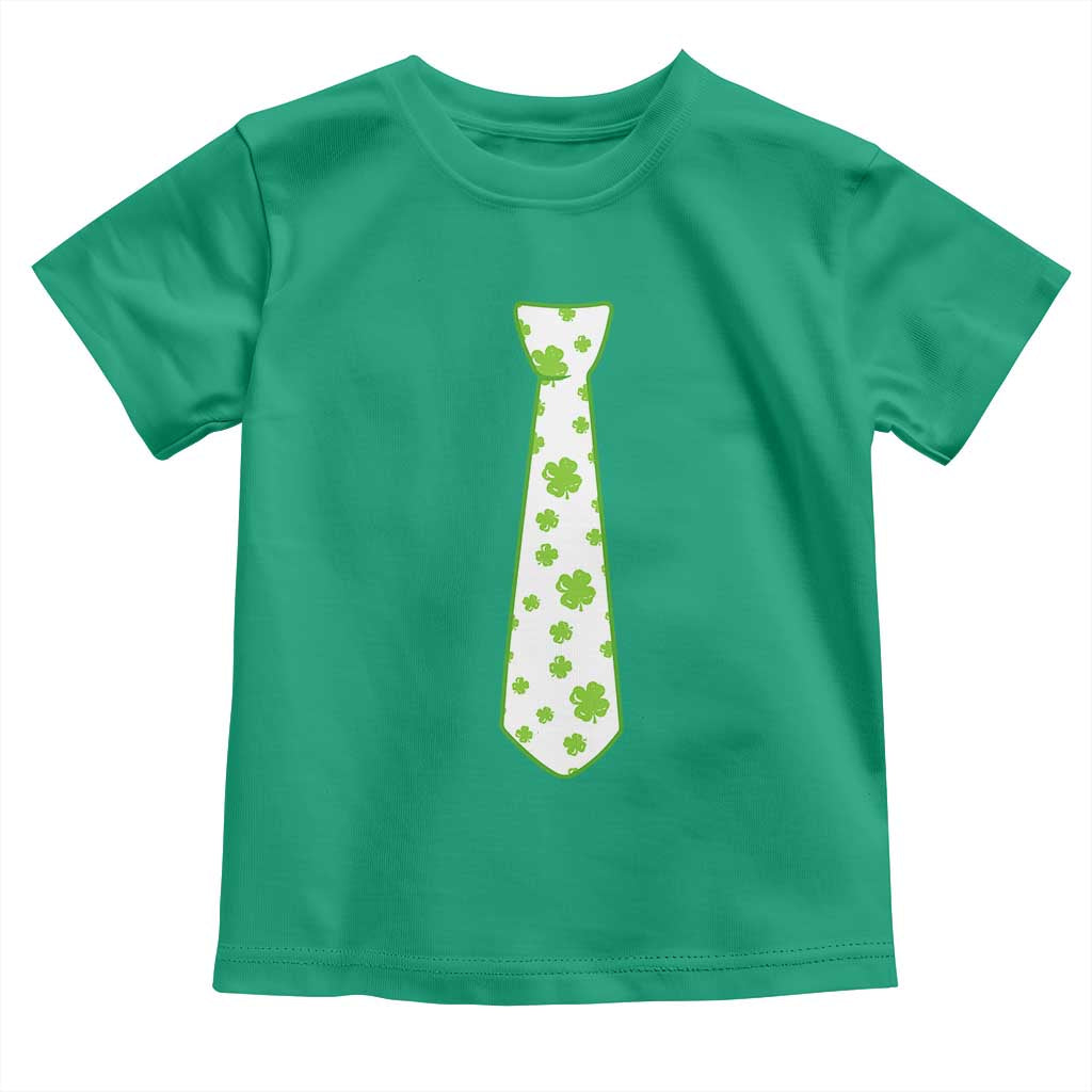Shamrocks Tie Toddler T Shirt Kids St Patricks Day Costume Party Humor TS10 Irish Green Print Your Wear