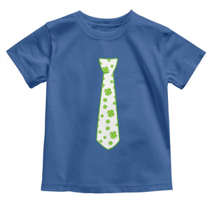 Shamrocks Tie Toddler T Shirt Kids St Patricks Day Costume Party Humor TS10 Royal Blue Print Your Wear