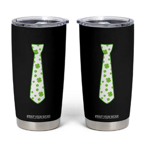 Shamrocks Tie Tumbler Cup Kids St Patricks Day Costume Party Humor TS10 Black Print Your Wear