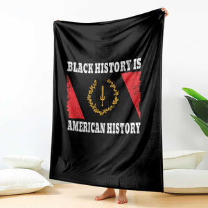 Black History Is American History Throw Blanket Afro African Black American Heritage Flag TS10 Print Your Wear