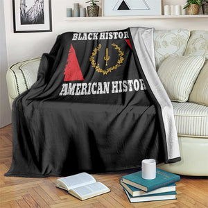 Black History Is American History Throw Blanket Afro African Black American Heritage Flag TS10 Print Your Wear
