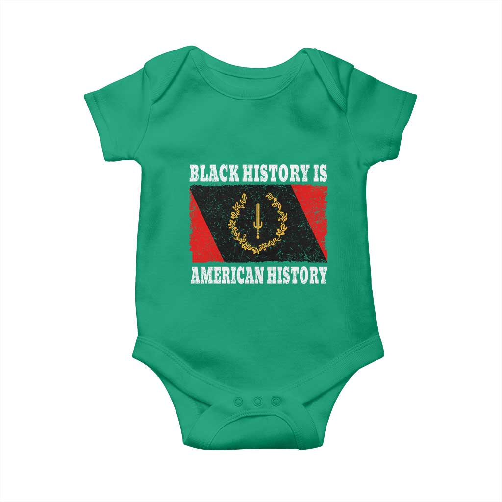 Black History Is American History Baby Onesie Afro African Black American Heritage Flag TS10 Irish Green Print Your Wear