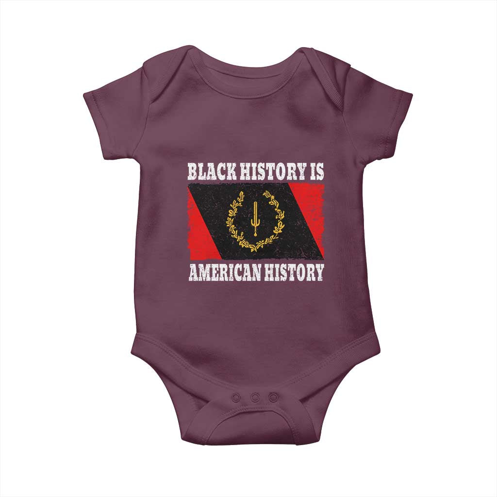 Black History Is American History Baby Onesie Afro African Black American Heritage Flag TS10 Maroon Print Your Wear
