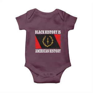 Black History Is American History Baby Onesie Afro African Black American Heritage Flag TS10 Maroon Print Your Wear