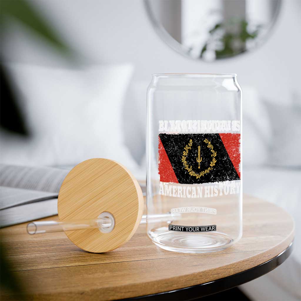 Black History Is American History Glass Can Afro African Black American Heritage Flag TS10 Print Your Wear