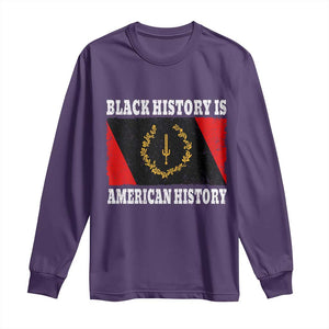 Black History Is American History Long Sleeve Shirt Afro African Black American Heritage Flag TS10 Purple Print Your Wear