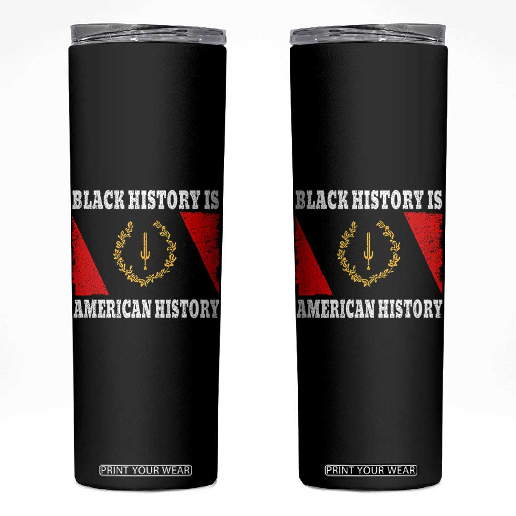 Black History Is American History Skinny Tumbler Afro African Black American Heritage Flag TS10 Black Print Your Wear