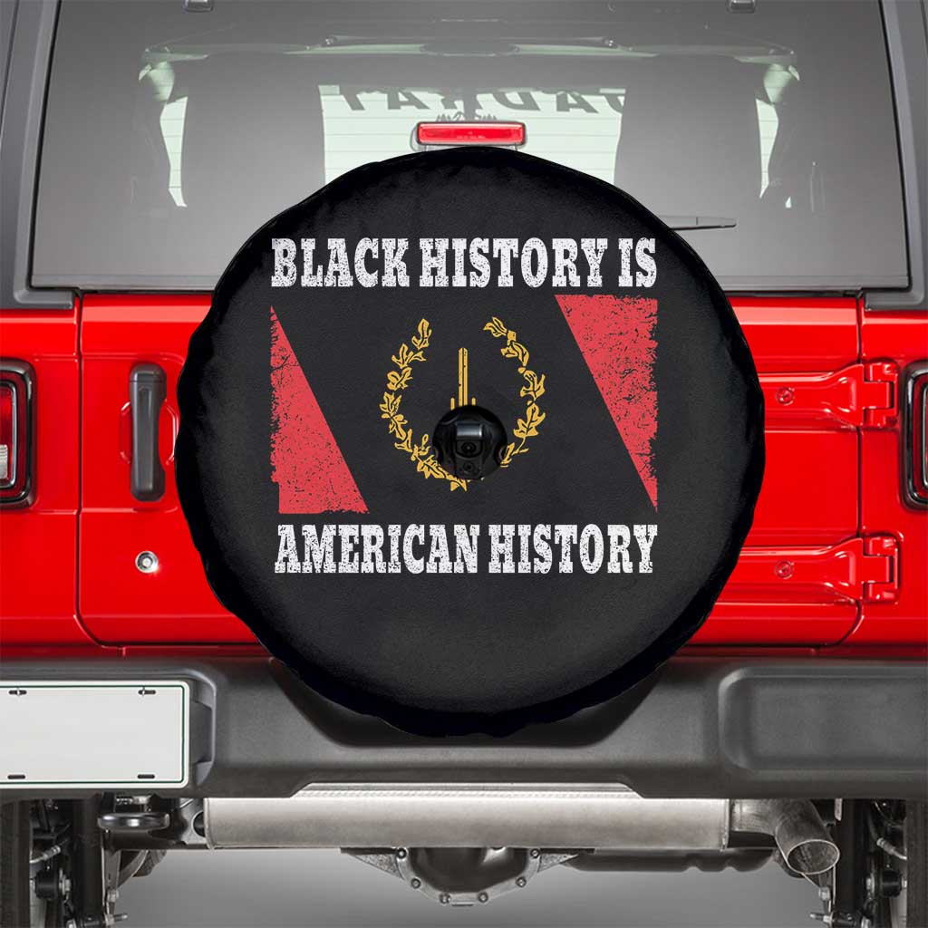 Black History Is American History Spare Tire Cover Afro African Black American Heritage Flag TS10 Black Print Your Wear