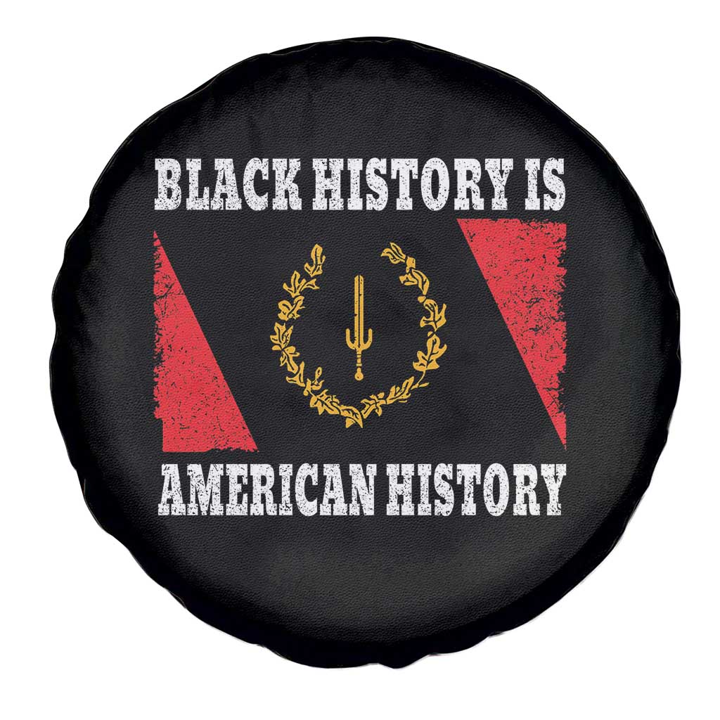 Black History Is American History Spare Tire Cover Afro African Black American Heritage Flag TS10 Print Your Wear