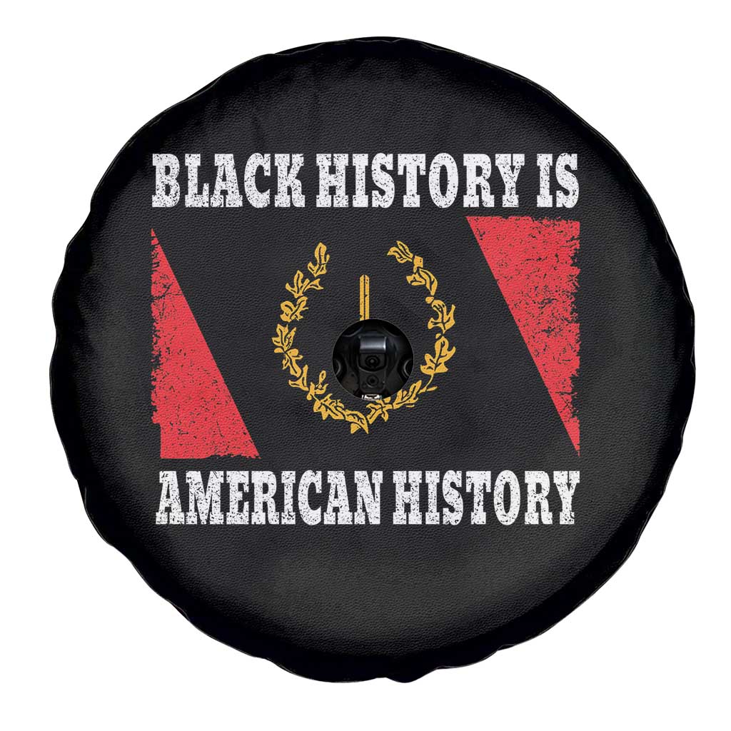 Black History Is American History Spare Tire Cover Afro African Black American Heritage Flag TS10 Print Your Wear