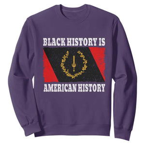 Black History Is American History Sweatshirt Afro African Black American Heritage Flag TS10 Purple Print Your Wear