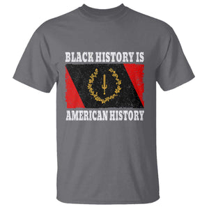 Black History Is American History T Shirt Afro African Black American Heritage Flag TS10 Charcoal Print Your Wear