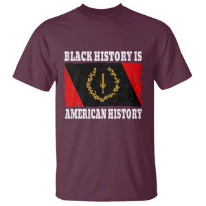 Black History Is American History T Shirt Afro African Black American Heritage Flag TS10 Maroon Print Your Wear