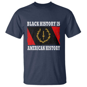 Black History Is American History T Shirt Afro African Black American Heritage Flag TS10 Navy Print Your Wear
