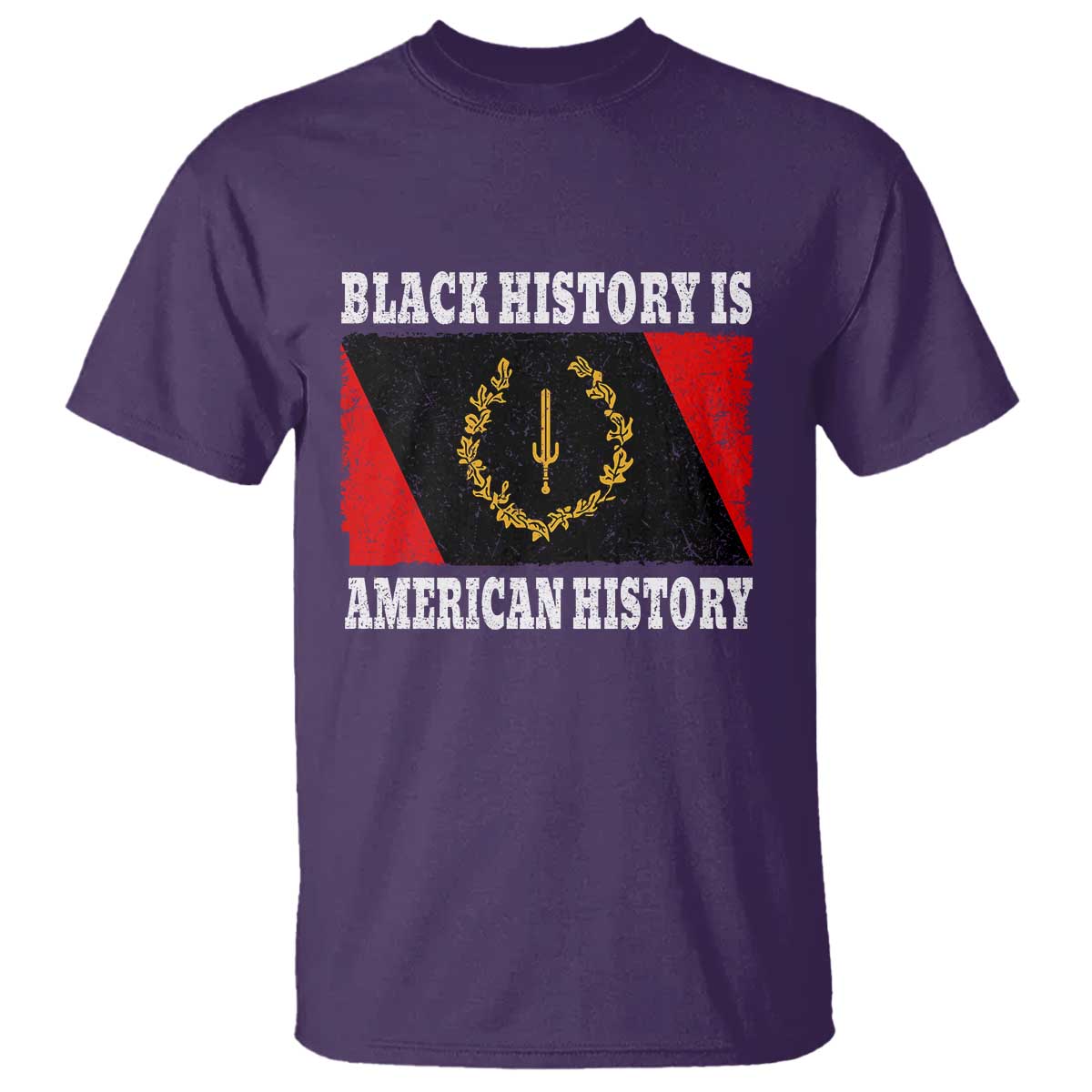 Black History Is American History T Shirt Afro African Black American Heritage Flag TS10 Purple Print Your Wear