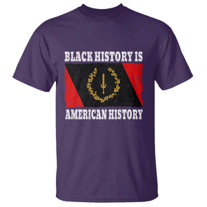 Black History Is American History T Shirt Afro African Black American Heritage Flag TS10 Purple Print Your Wear