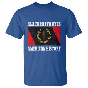 Black History Is American History T Shirt Afro African Black American Heritage Flag TS10 Royal Blue Print Your Wear