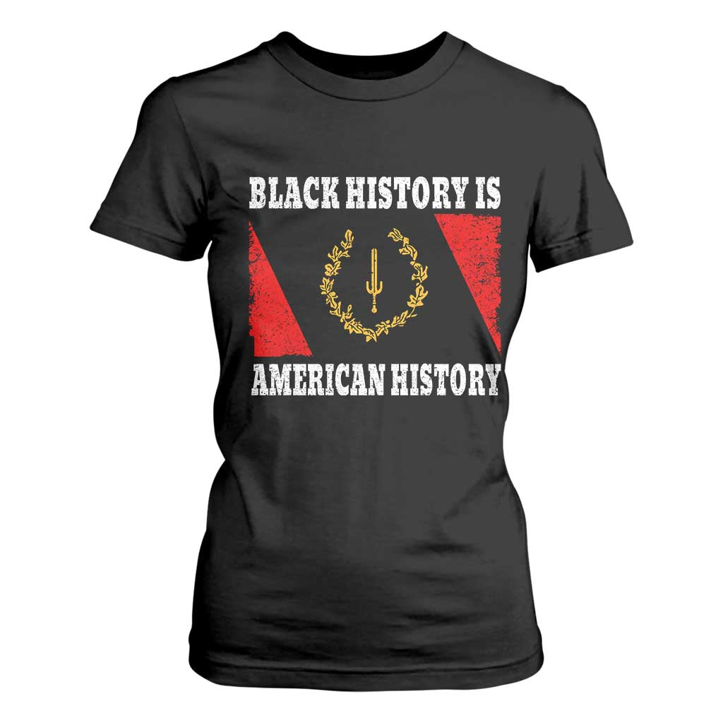 Black History Is American History T Shirt For Women Afro African Black American Heritage Flag TS10 Black Print Your Wear