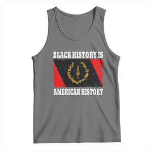 Black History Is American History Tank Top Afro African Black American Heritage Flag TS10 Black Heather Print Your Wear