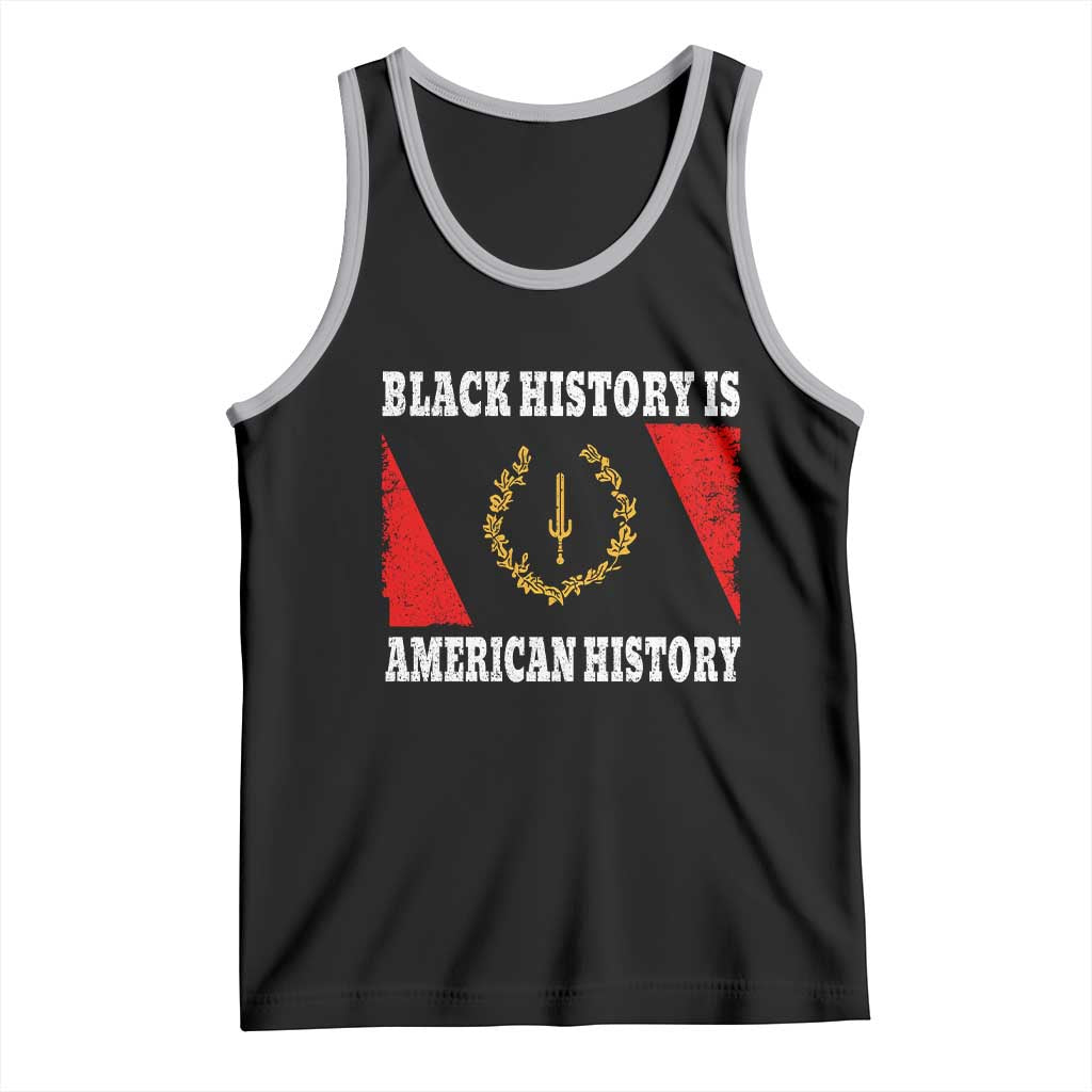Black History Is American History Tank Top Afro African Black American Heritage Flag TS10 Black Athletic Heather Print Your Wear
