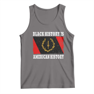 Black History Is American History Tank Top Afro African Black American Heritage Flag TS10 Deep Heather Print Your Wear